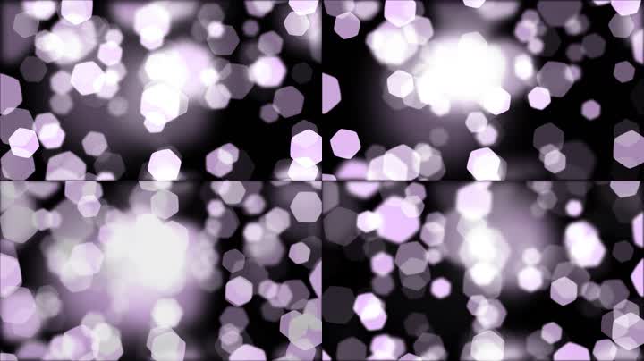 六边形粒子光斑特效素材（通道循环）