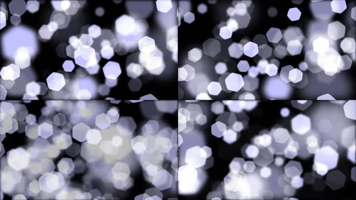 六边形粒子光斑特效素材（通道循环）