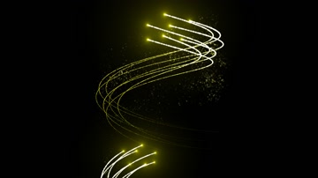 金色粒子光线特效系列素材