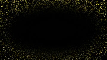 金色粒子光斑边框特效素材（循环通道）