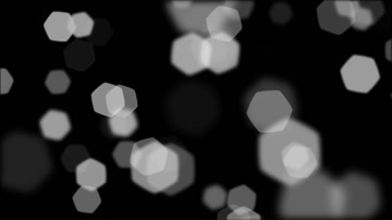 白色六边形粒子光斑特效素材（通道循环）