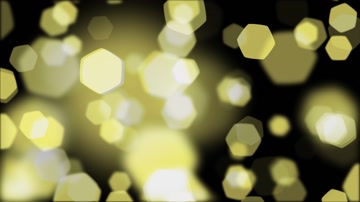 金色六边形粒子光斑特效素材（通道循环）