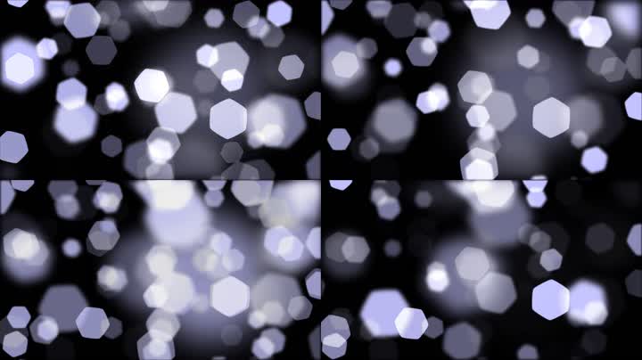 六边形粒子光斑特效素材（通道循环）