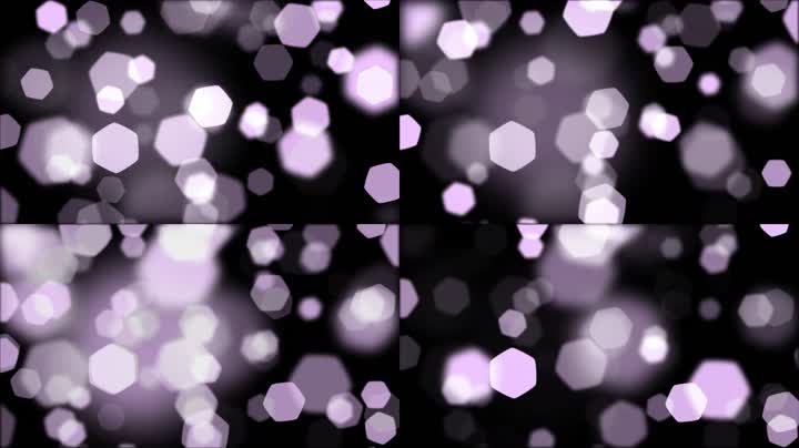 六边形粒子光斑特效素材（通道循环）