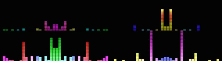 彩色音频音波节奏跳动（循环通道）