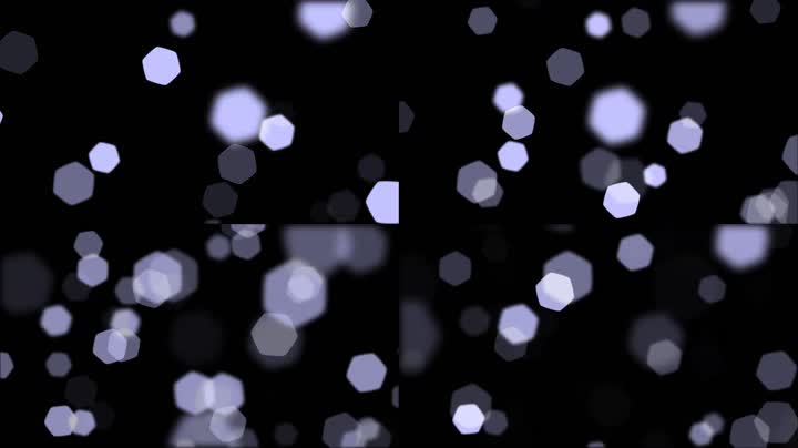 六边形粒子光斑特效素材（通道循环）