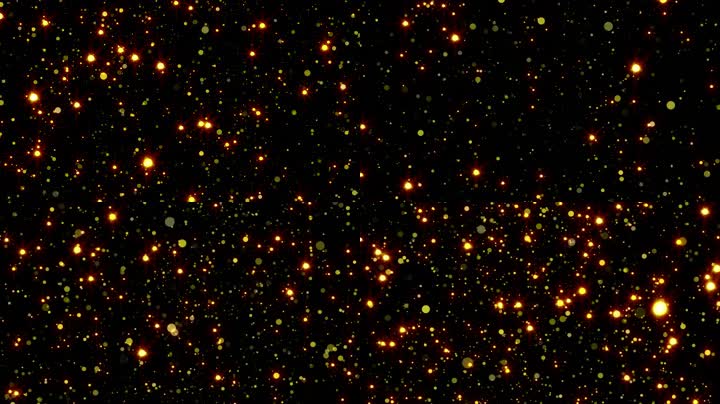 金色粒子空间舞台背景（循环）