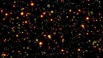 金色粒子空间舞台背景（循环）