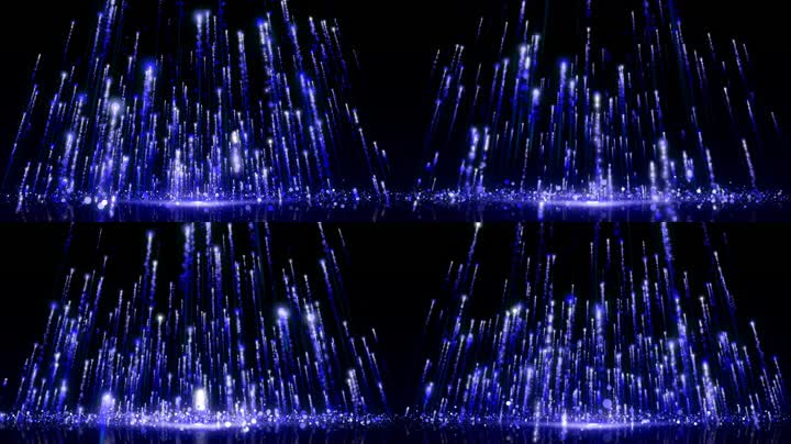 蓝色粒子梦想舞台led视频（循环通道）