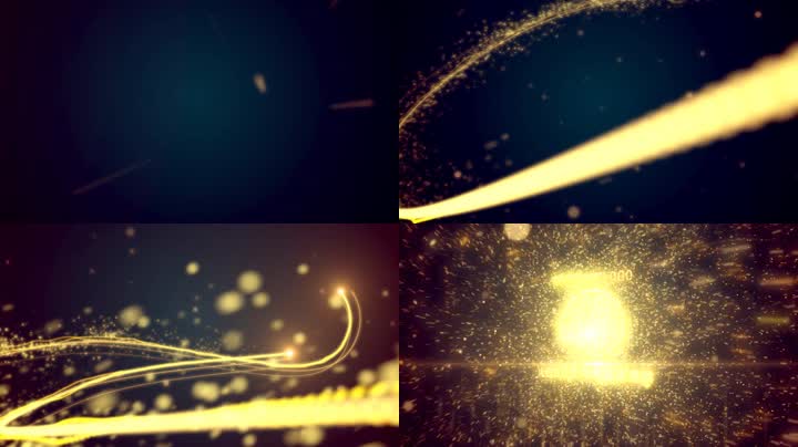 金色粒子光线LOGO演绎 