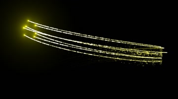 金色粒子光线特效系列素材