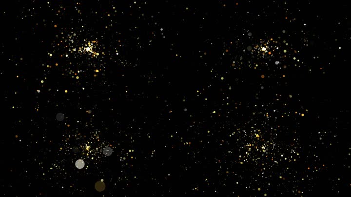金色粒子星空舞台背景（循环）