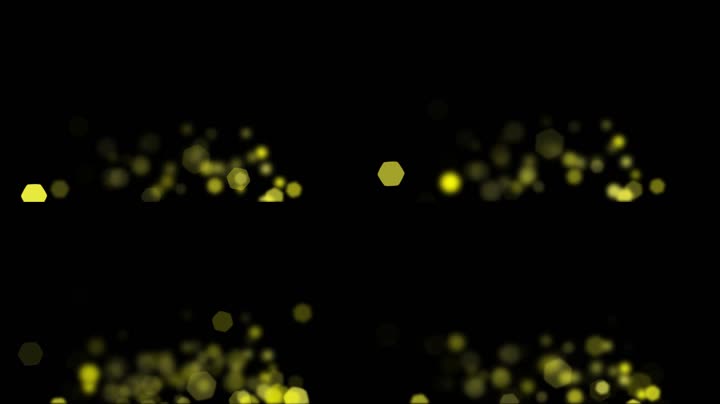 金色六边形粒子光斑特效素材（通道循环）