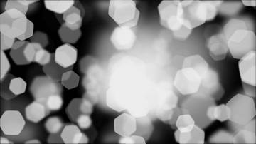 白色六边形粒子光斑特效素材（通道循环）