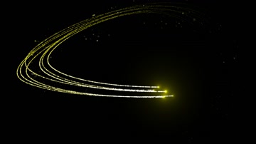 金色粒子光线特效系列素材