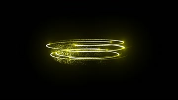  金色粒子光线圆圈特效系列素材