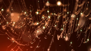 金色粒子线条飞舞