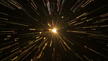 金色粒子光线流星雨舞台背景（循环）