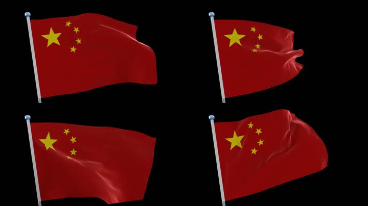 国旗飘扬通道循环