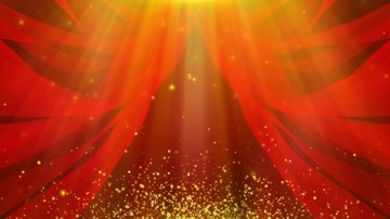 金色红绸舞台粒子背景 金色红绸舞台粒子背景