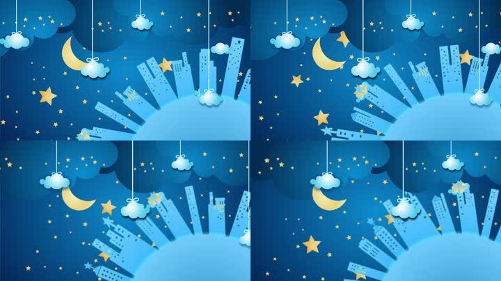 卡通背景成品歌曲杨贻媛星星的海洋