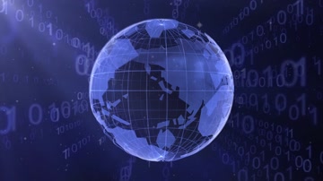  互联网科技地球背景视频（循环）