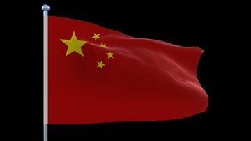 国旗_中景特写飘动_慢速版