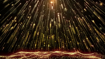 金色粒子线条舞台背景