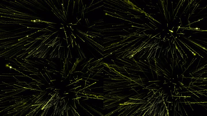 金色粒子光线凌乱飞舞