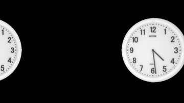 时钟快速转动透明通道+无限循环