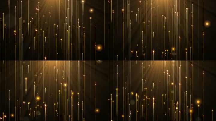 金色粒子光线流星雨舞台背景（循环）