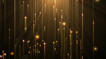 金色粒子光线流星雨舞台背景（循环）