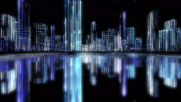 科技光线城市循环通道