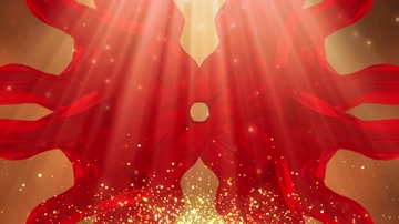 金色红绸舞动歌舞晚会背景