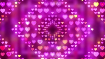 闪烁绚丽爱心灯光led背景循环