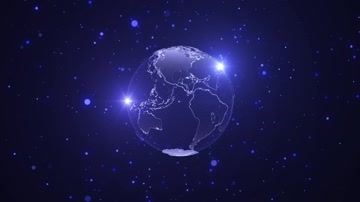 互联网科技粒子空间地球背景视频 