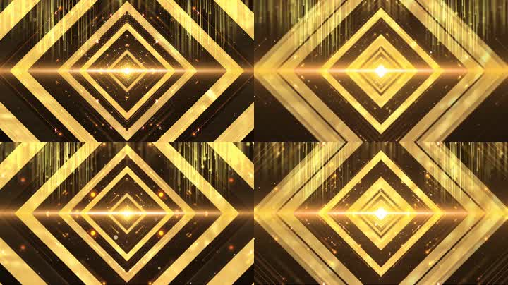 金色震撼舞台颁奖背景循环