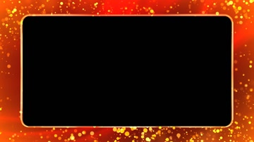 金色大气粒子边框合成