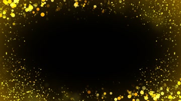 金色粒子边框透明通道