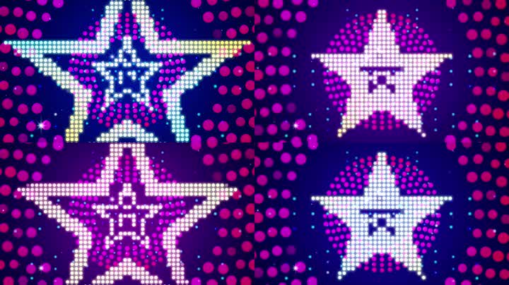 动感五角星灯光背景循环