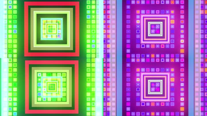 动感方块霓虹灯光背景