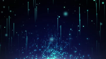 唯美蓝色粒子光线上升舞台背景循环