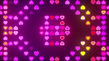 动感心形霓虹灯光