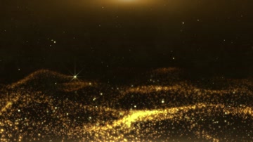 金色粒子海洋星光闪烁背景