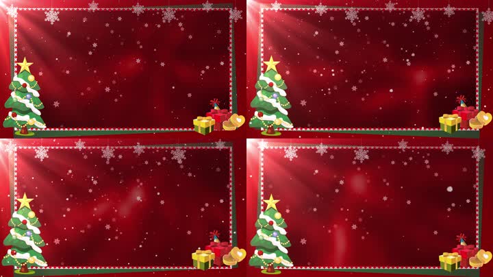 卡通圣诞舞台背景循环