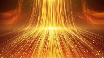 金色光线粒子舞台背景循环