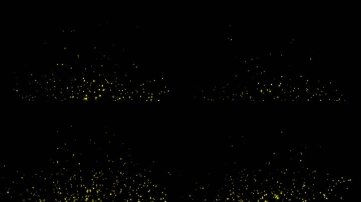 金色粒子底边合成叠加