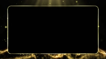 金色粒子边框透明通道