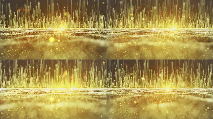 大气金色粒子光线舞台背景循环