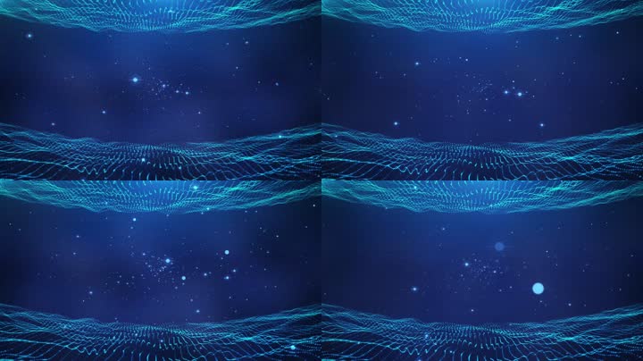 粒子线条星空背景循环